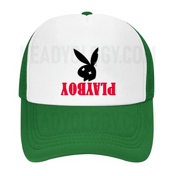 BlackPlayboy Bunny baseball hat meshaback snapback trucker hat - Picture 9 of 10